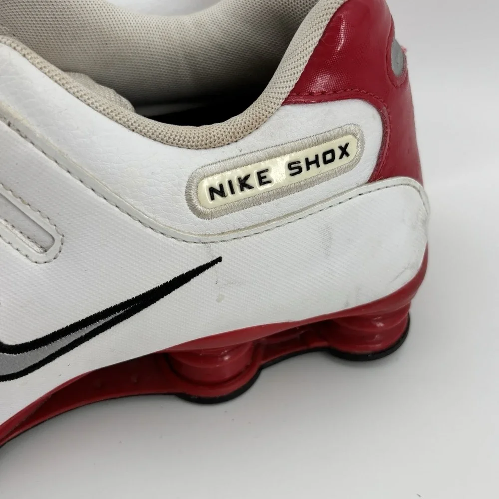 Nike Shox NZ Mens White‎ Red Black Running Shoes 378341-110 Size 12 UK11 EU46